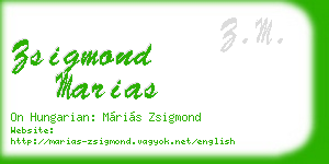 zsigmond marias business card