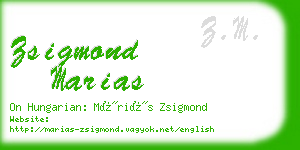zsigmond marias business card